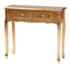 Baxton Studio Newton Classic and Traditional Gold Finsihed Wood 2-Drawer Console Table